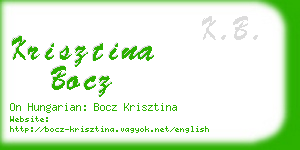 krisztina bocz business card